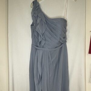 Azazie Strapless Gray Dress